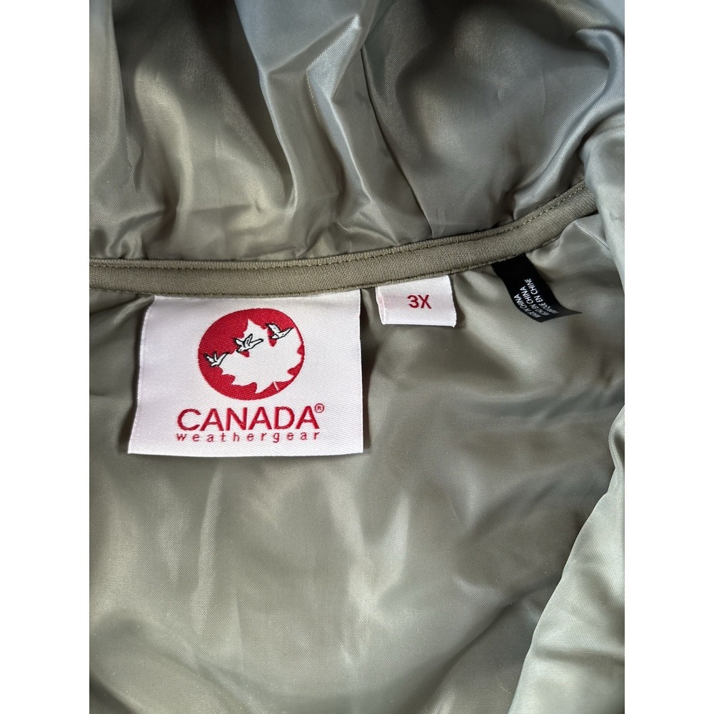 Canada‎ Weather Gear Jacket Womens 3x Green Hooded Hybrid Soft Shell - Picture 7 of 12